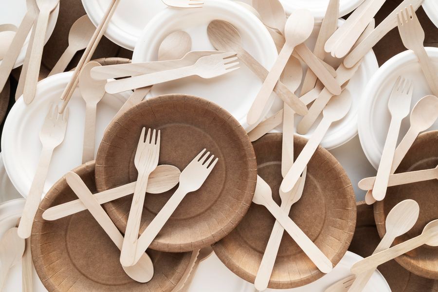 Platos, charolas y vasos desechables